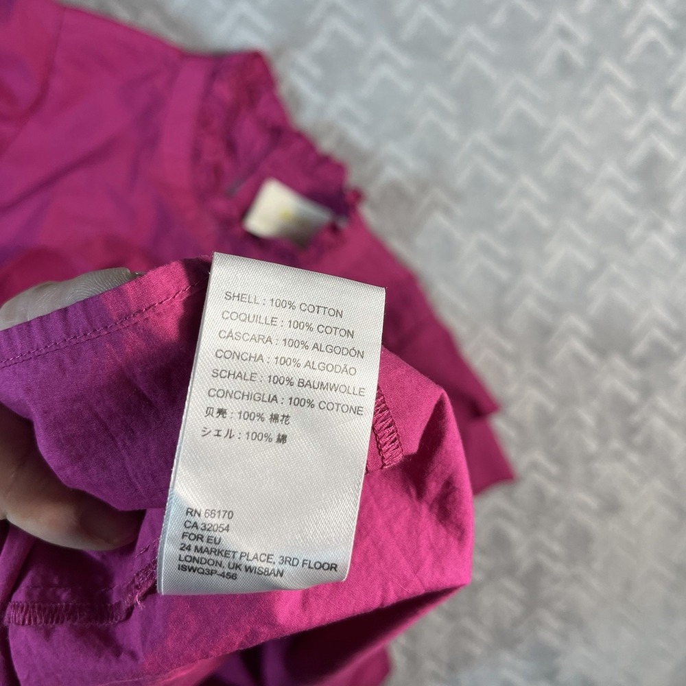 Anthropologie Maeve Ophelia Babydoll Tiered High Neck Ruffle Tunic Top Pink S - Picture 4 of 6